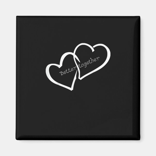 Aimant Better Together Long Distance Relationship Modern  (Devant)