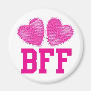 Aimant BFF Best Friends pour toujours avec coeur d'amour
