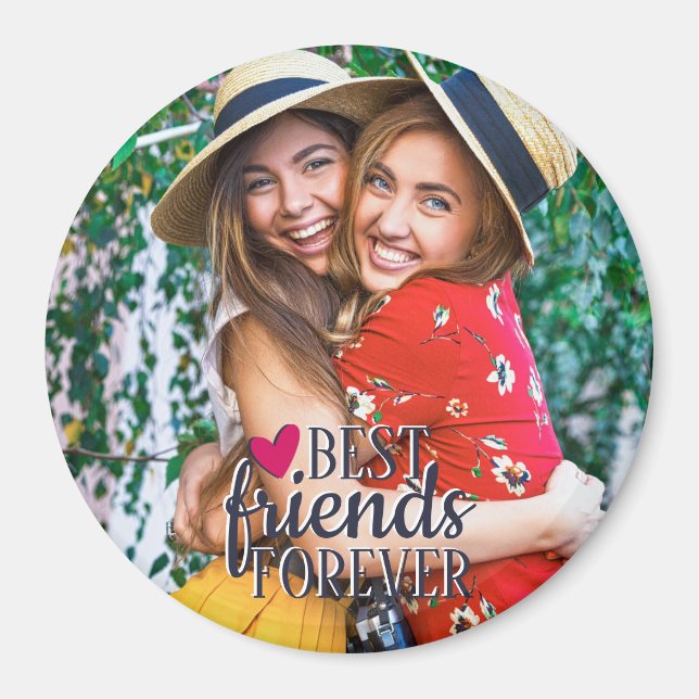 Aimant BFF photo Best friends forever modern (Devant)