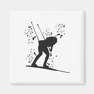 Aimant Biathlète Biathlon de ski nordique 12