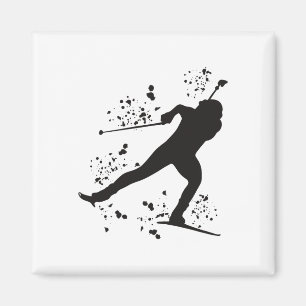 Aimant Biathlète Biathlon de ski nordique 8