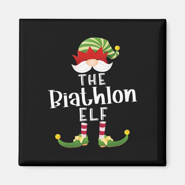 Aimant Biathlon Elf Group Noël Funny Pajama Party (Devant)