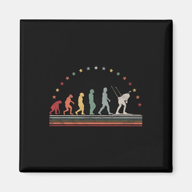 Aimant Biathlon Evolution Retro Ski Hob (Devant)
