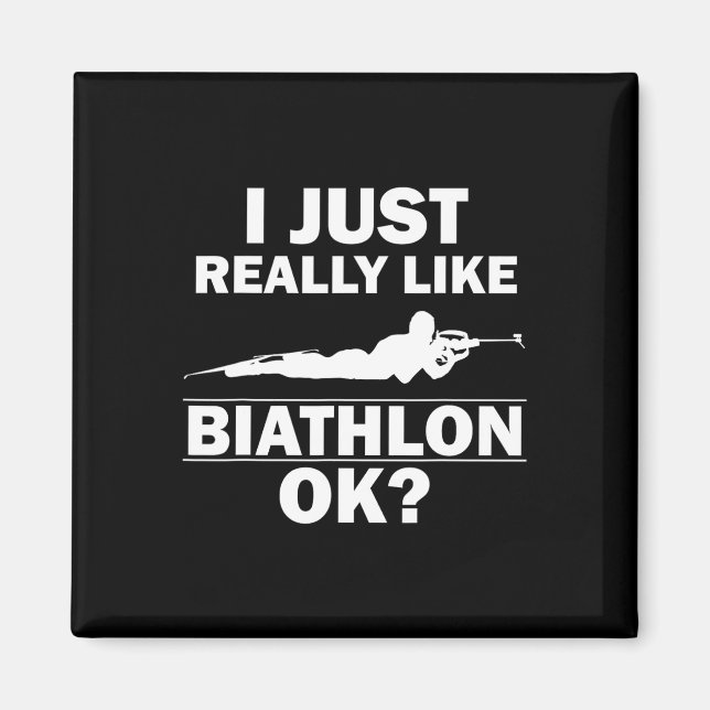 Aimant Biathlon Funny Prone Position Biathlète Tir S (Devant)