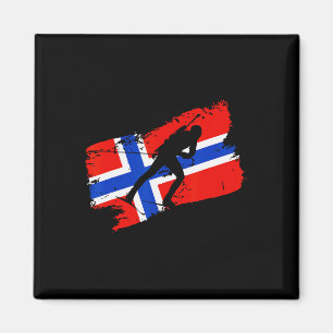 Aimant Biathlon Norvège Drapeau Norvégien Ski de Fond