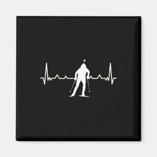 Aimant Biathlon Rythme cardiaque Ski de fond Sports d'hiv
