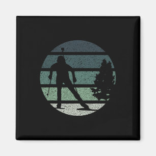Aimant Biathlon Ski Hiver Sports Rétro Vintage 1