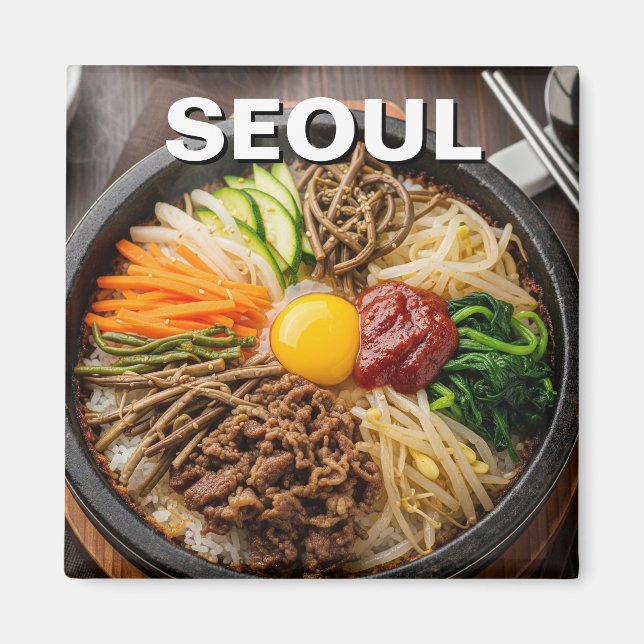 Aimant Bibimbap Séoul Corée du Sud (Devant)