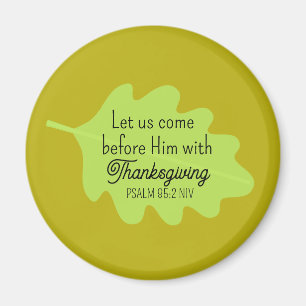 Aimant Bible de Thanksgiving Verse Feuille verte Autume O
