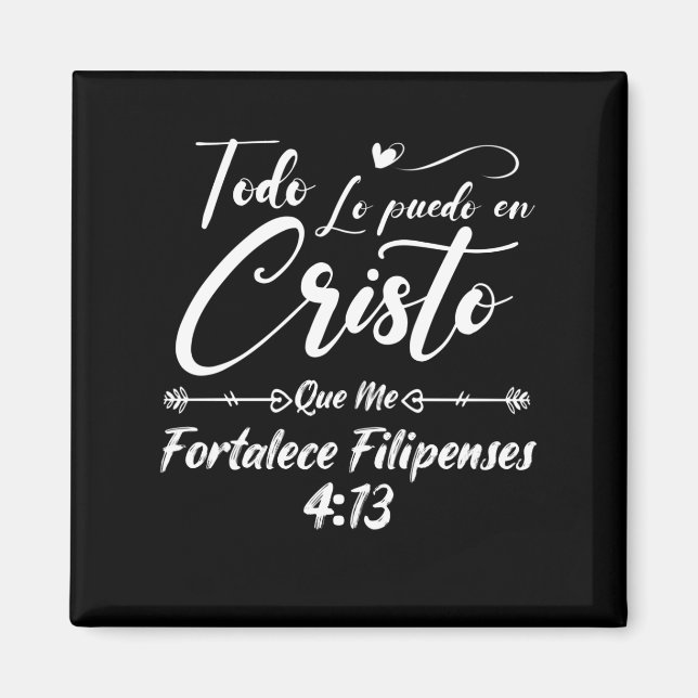 Aimant Bible religieuse chrétienne Verse 4 13 Philippiens (Devant)