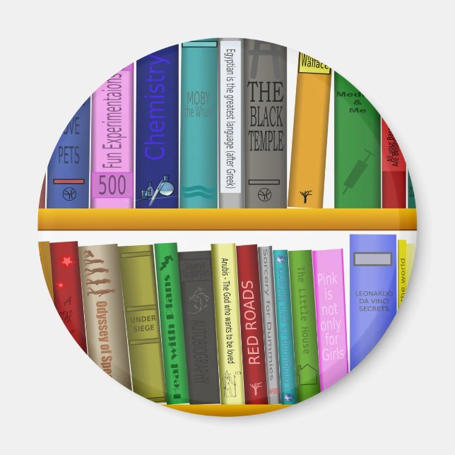 Aimant bibliothèque bibliothèque bibliothèque lecture (Devant)