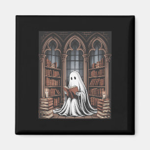 Aimant Bibliothèque Halloween Ghost Lecture Livres Amateu