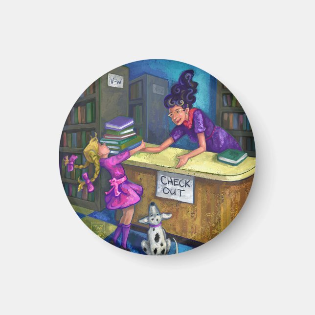 Aimant Bibliothèque Récupérer l'oeuvre (Devant)