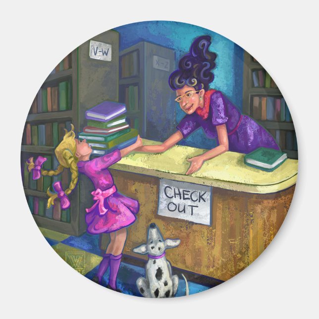 Aimant Bibliothèque Récupérer l'oeuvre (Devant)