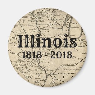 Aimant Bicentenaire historique de l'Illinois