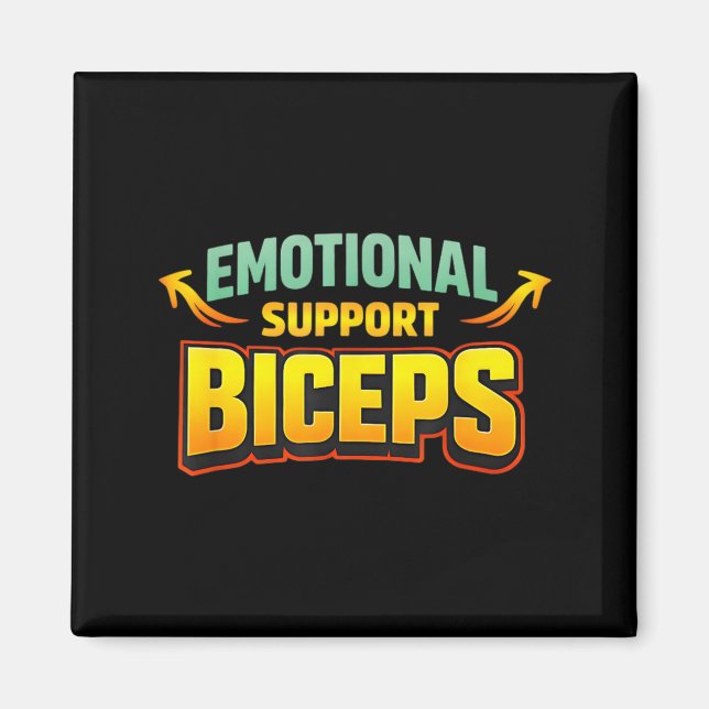 Aimant Biceps de soutien émotionnel Humour drôle de frère (Devant)