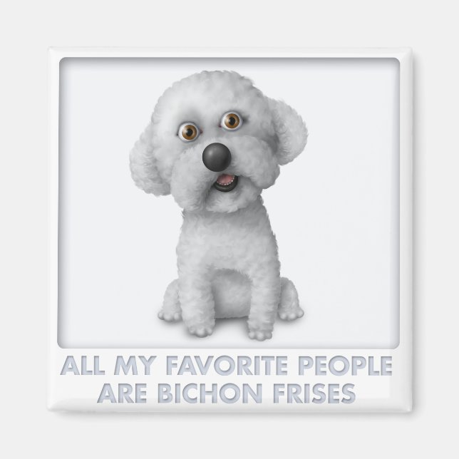 Aimant Bichon Frise Favorite (Devant)