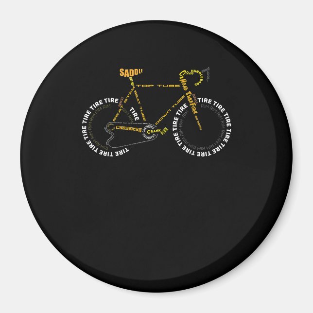 Aimant Bicycle Anatomie Mignonne Cyclisme Est Cadeau Vie (Devant)