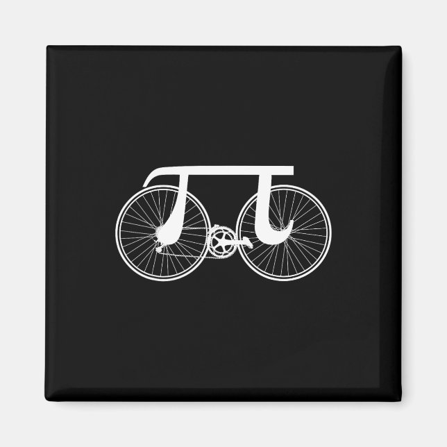 Aimant Bicycle Cycling Pi Day Pun drôle Mars 14 3.14 (Devant)