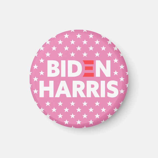 Aimant Biden / Harris Stars Motif rose (Devant)