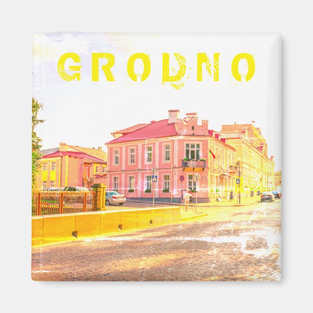 Aimant Biélorussie Grodno Cityscape (Devant)