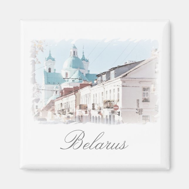 Aimant Biélorussie Hrodna Grodno Architecture Peinture Ai (Devant)