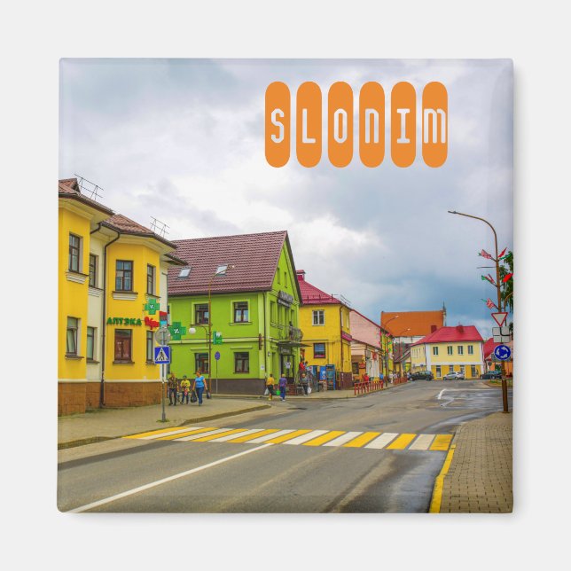Aimant Biélorussie Slonim Life Cityscape Architecture (Devant)