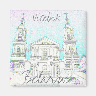 Aimant Biélorussie Vitebsk Stylisé l'architecture magnéti
