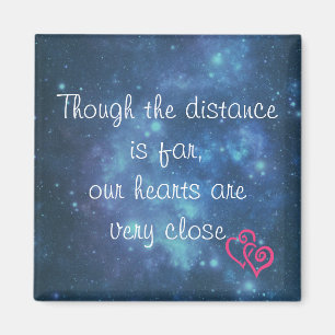 Aimant Bien que la distance est loin de l'amour note