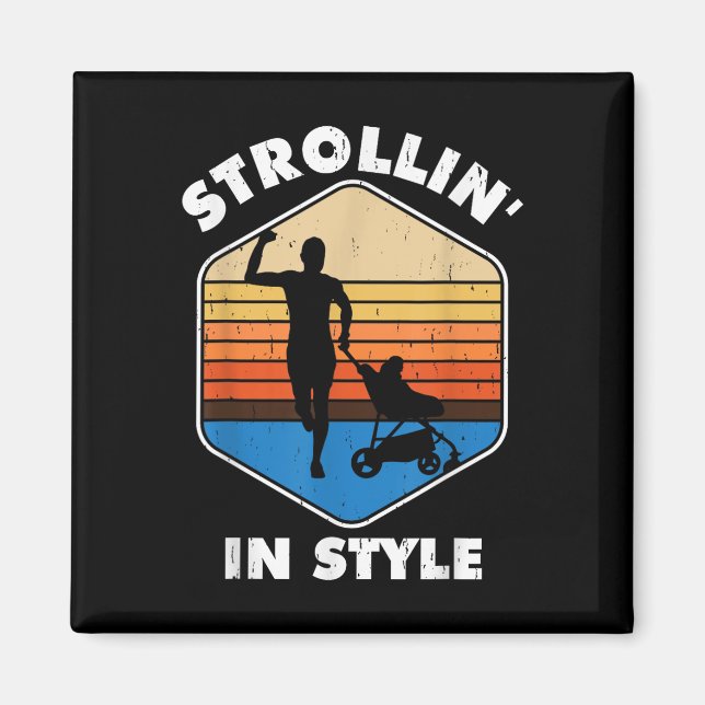 Aimant Bientôt Être Papa Strollin & #39; Dans Le Style Pè (Devant)