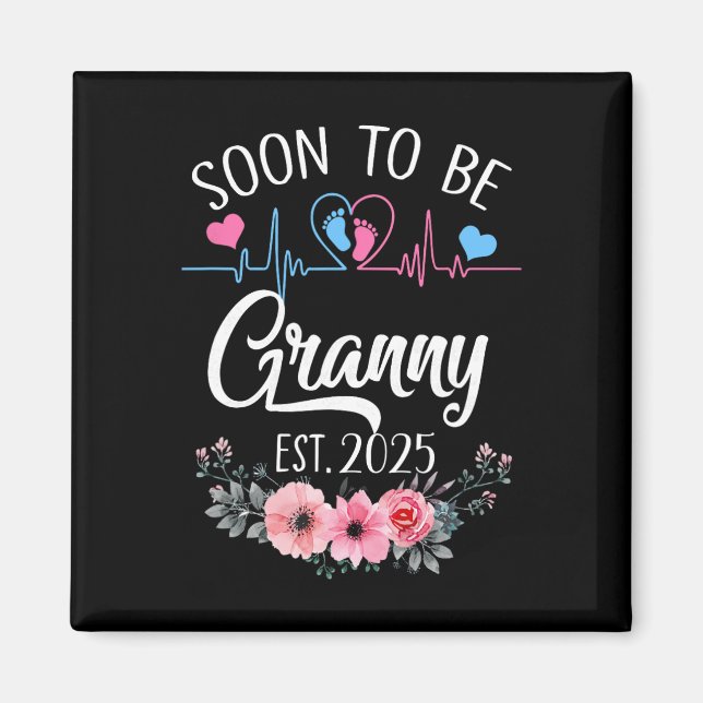 Aimant Bientôt Granny 2025 Première Grossesse Announ (Devant)