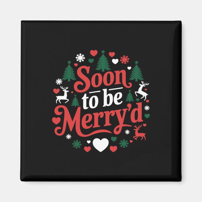 Aimant Bientôt, Joyeux Noël Engagé Couple Matchi (Devant)