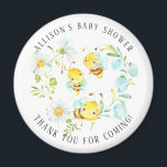 Aimant Bientôt la famille d'abeilles de 3 Baby shower abe<br><div class="desc">Cute Bientôt être une famille de trois baby showers d'abeilles avec un peigne de miel coordonné pour une touche spéciale supplémentaire. Parfait pour une douche neutre pour les filles,  les garçons ou les hommes. Visitez notre boutique pour voir l'ensemble de notre bientôt famille de trois baby showers collection.</div>