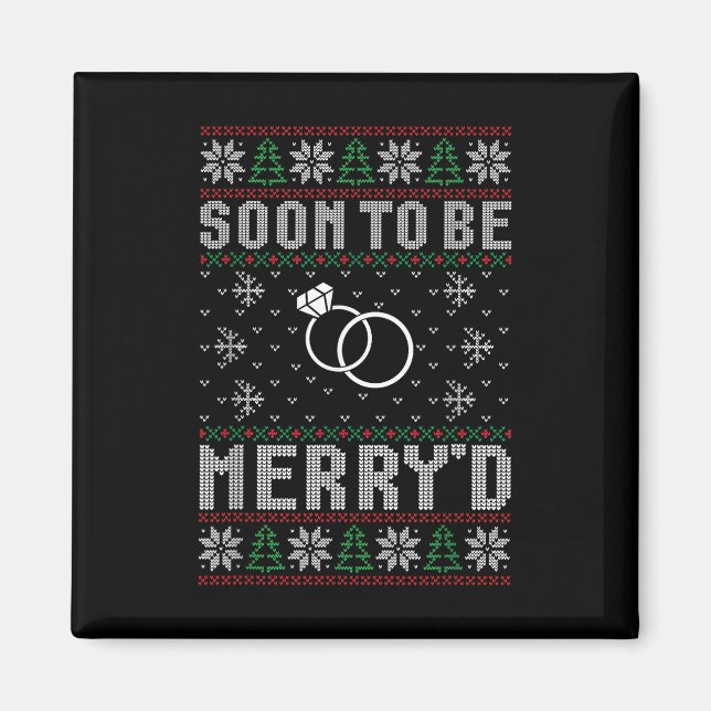 Aimant Bientôt Marié Merryd Christmas Bride Groom Co (Devant)