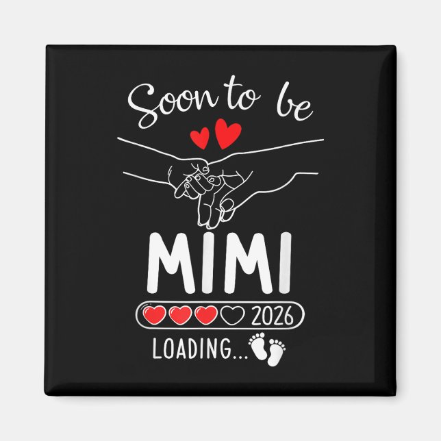 Aimant Bientôt Mimi 2026 Chargement Annonce de Grossesse (Devant)