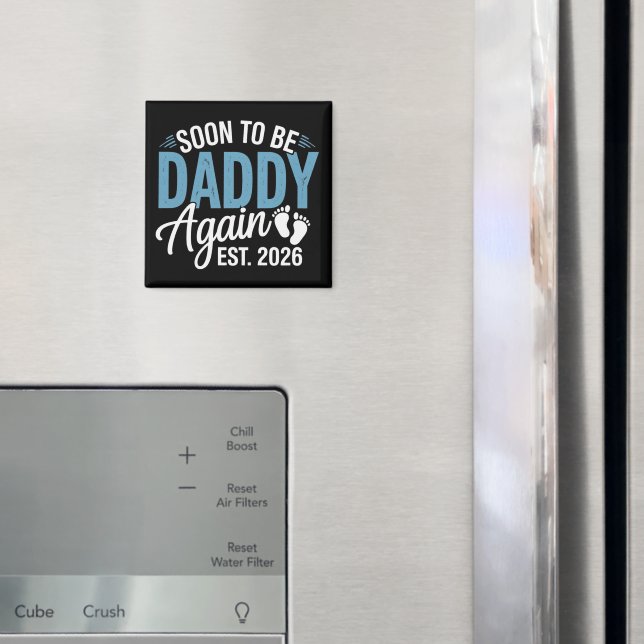 Aimant Bientôt Papa Encore Est 2026 Annonce Papa Bébé (In situ (réfrigérateur))