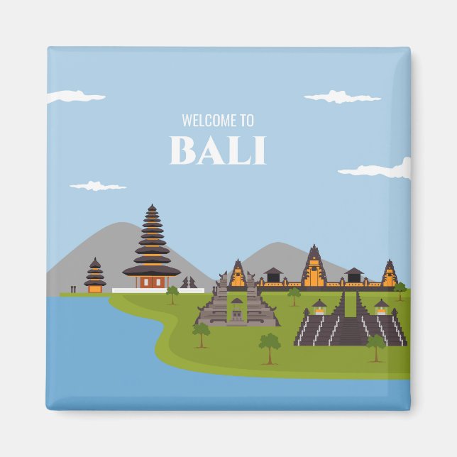 Aimant Bienvenue à Bali (Devant)