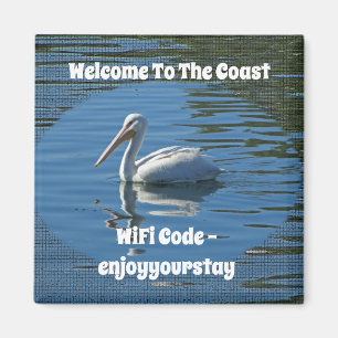 Aimant Bienvenue À Coast White Pelican Beach Guest Wifi