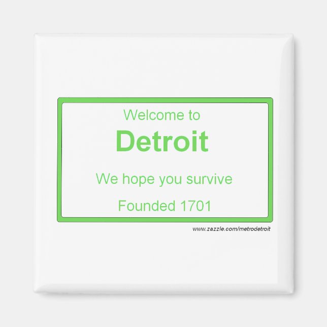 Aimant Bienvenue à Detroit (Devant)
