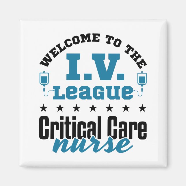 Aimant Bienvenue à I.V. League Critical Care Nurse (Devant)