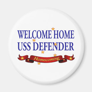 Aimant Bienvenue à la maison USS Defender