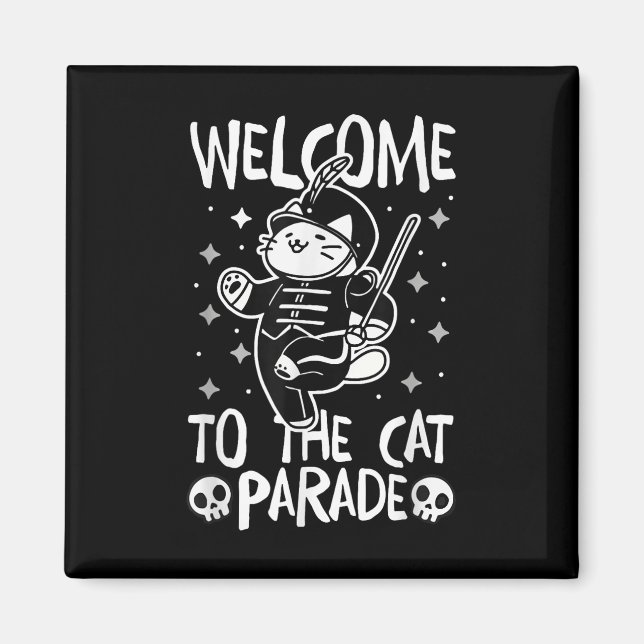 Aimant Bienvenue À La Parade Des Chats (Devant)