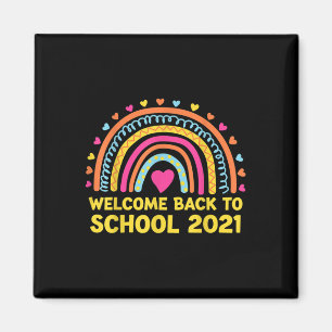 Aimant Bienvenue À L'École 2021. Enseignants amusants Étu