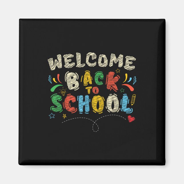 Aimant Bienvenue à l'école Premier Jour De Classe Enseign (Devant)
