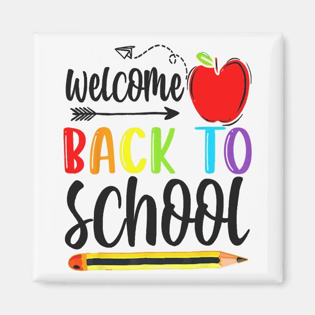 Aimant Bienvenue À L'École Premier Jour De L'École Enseig (Devant)