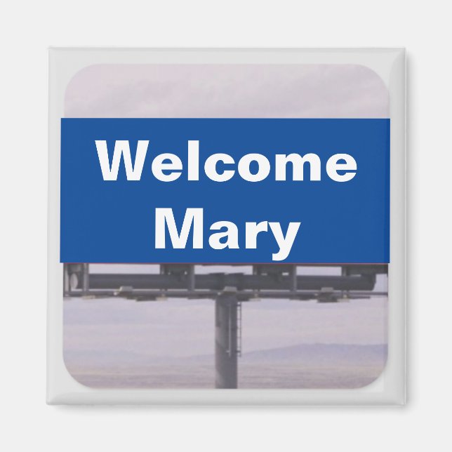 Aimant Bienvenue à Mary aimnet (Devant)