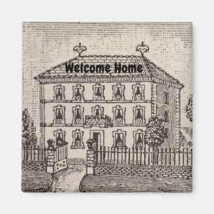 Aimant Bienvenue Accueil Maison Vintage Acheteur Merci Re
