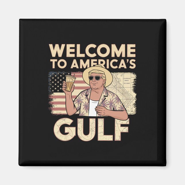 Aimant Bienvenue au président Trump (Devant)
