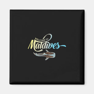 Aimant Bienvenue aux Maldives Requin Baleine Souvenir de