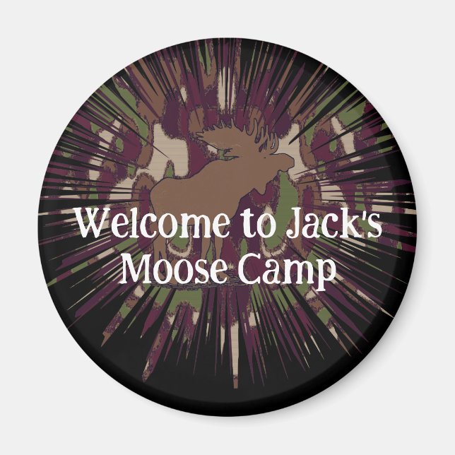 Aimant Bienvenue dans Camouflage Moose Break-out Camo (Devant)